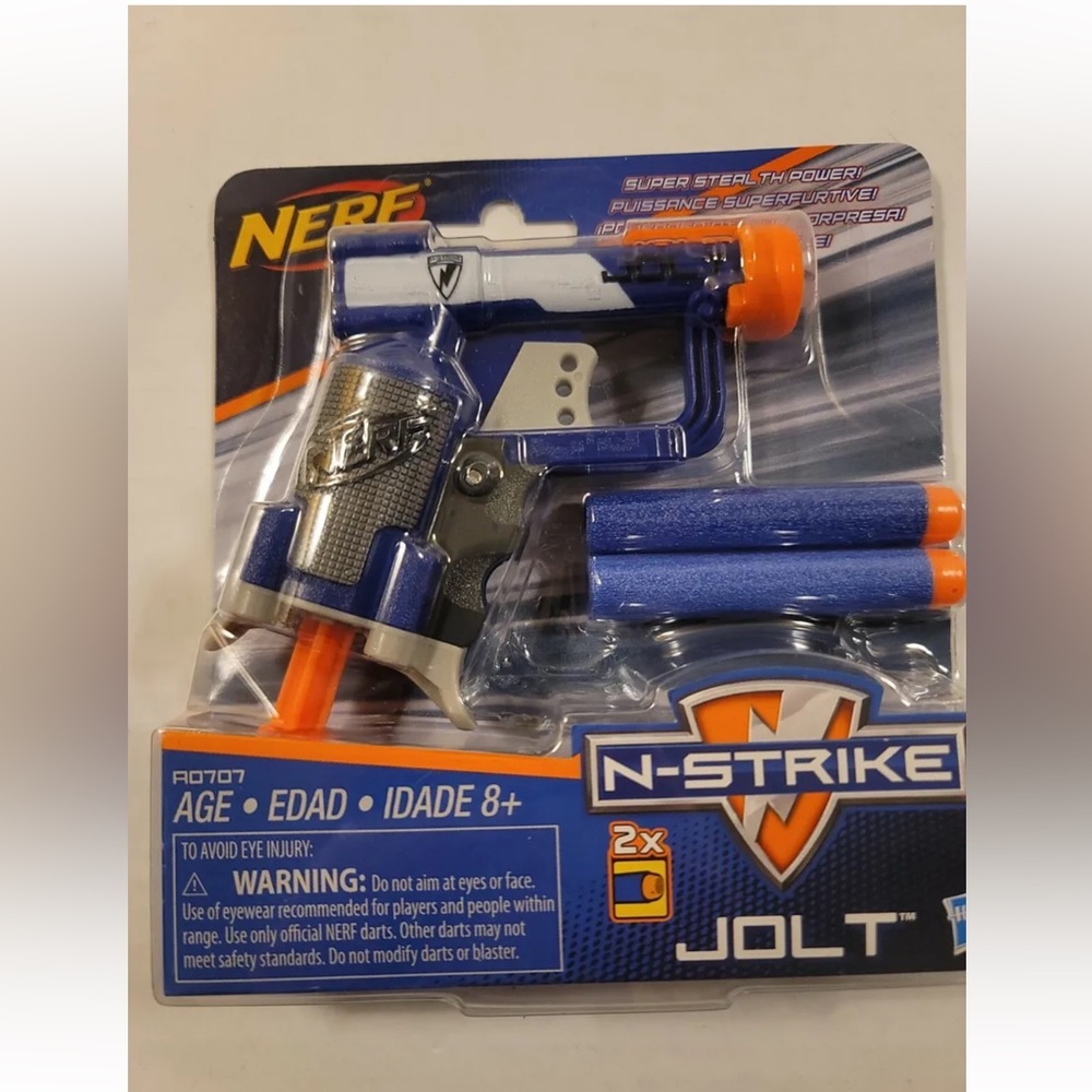 Nerf N-strike Jolt blaster soft dart gun set blue New in sealed package